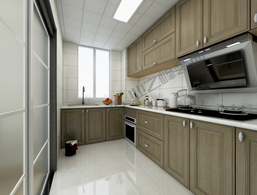 108平米现代风格厨房装修图