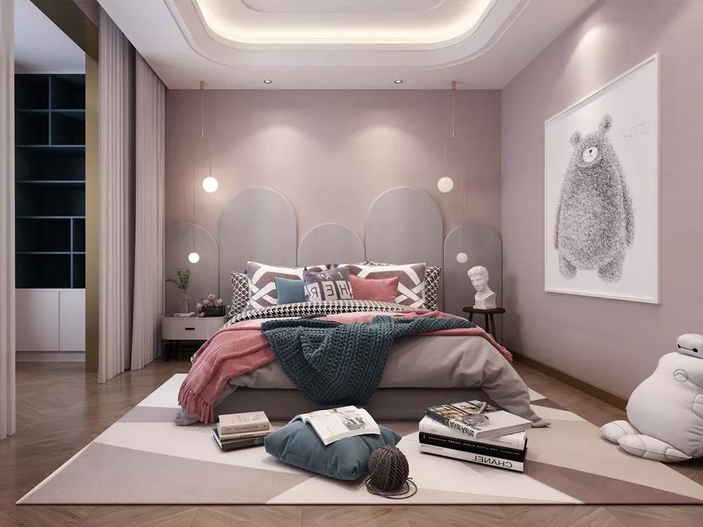 500平米港式轻奢风格卧室装修效果图
