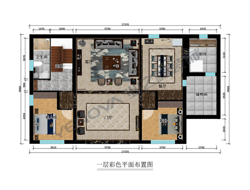 200平米别墅新中式风格装修案例图