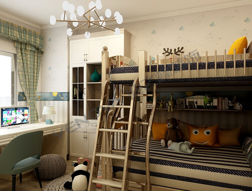 150平米新中式风格装修儿童房装饰效果