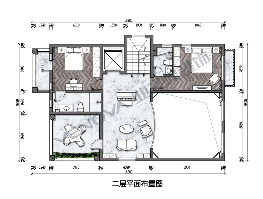 353平米别墅美式风格装修设计图