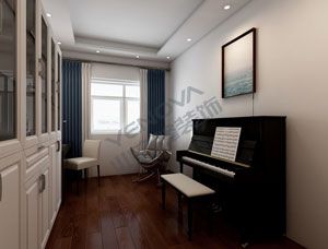 93平 现代简约风格钢琴房装修效果图