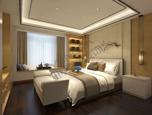 新中式风格 120平 卧室装修效果图